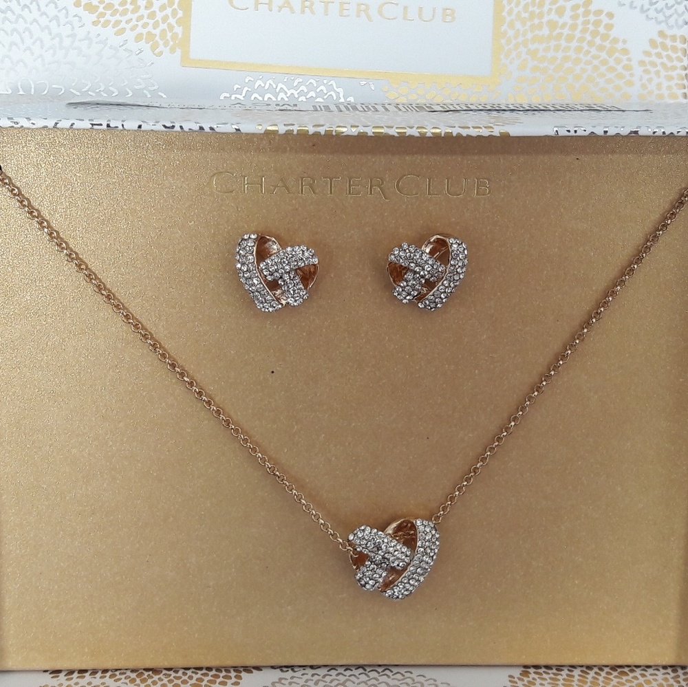 Charter Club Necklace and Earrings Jewelry set